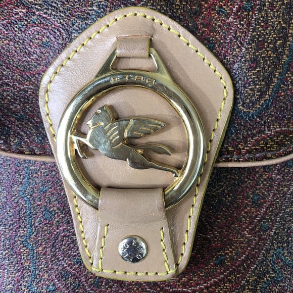 Etro Brown and Gold Paisley Bag - Picture 8 of 16